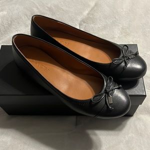 Coach Leather Tie Ballet Flat